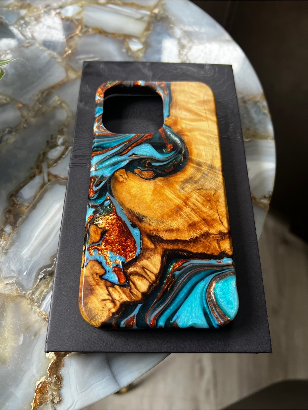 Carved Live Edge I phone 13 pro Case - Picture 2 of 6